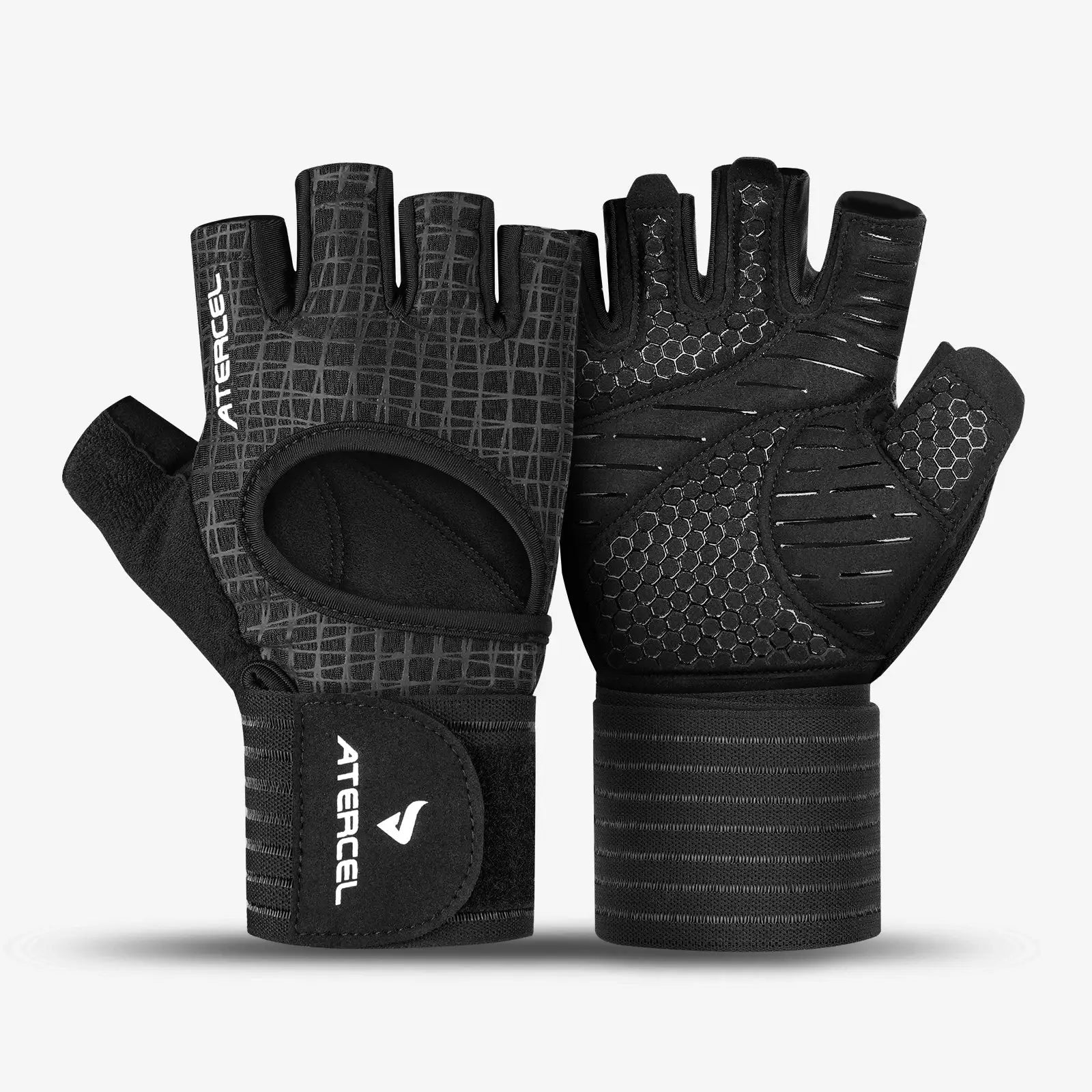 atercel fitness handschuhe Atercel CWG17 Gym Gloves Black Weight Lifting Gloves Black / L