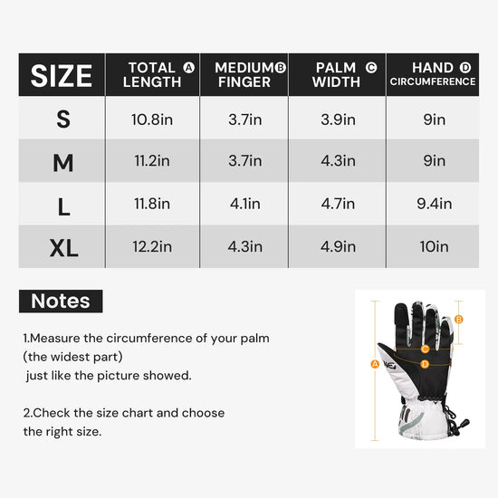 Atercel CSG02 Skiing Gloves - Black