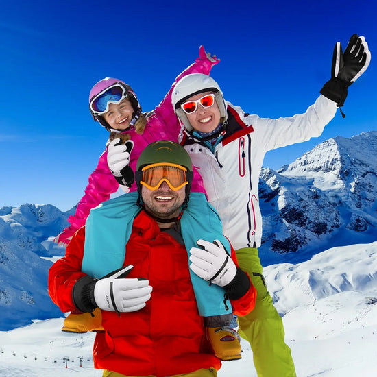 Atercel CSG03 Waterproof Ski Gloves - White