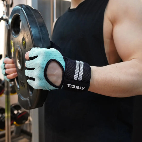 Atercel CWG04 Wristwrap Workout Gloves - Aqua