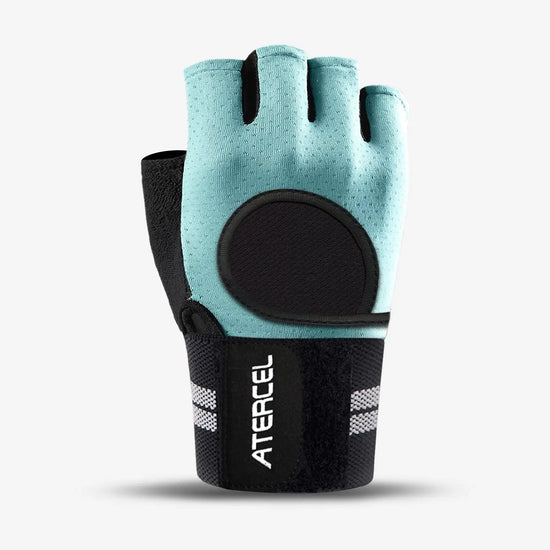Atercel CWG04 Wristwrap Workout Gloves - Aqua