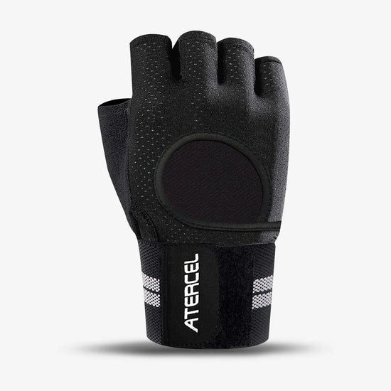Atercel CWG04 Wristwrap Workout Gloves - Black