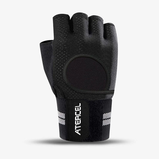 Atercel CWG04 Wristwrap Workout Gloves - Black