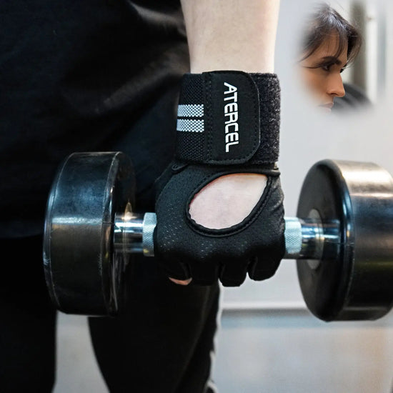 Atercel CWG04 Wristwrap Workout Gloves - Black