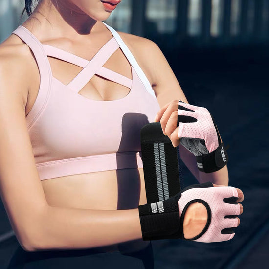 Atercel CWG04 Wristwrap Workout Gloves - Pink