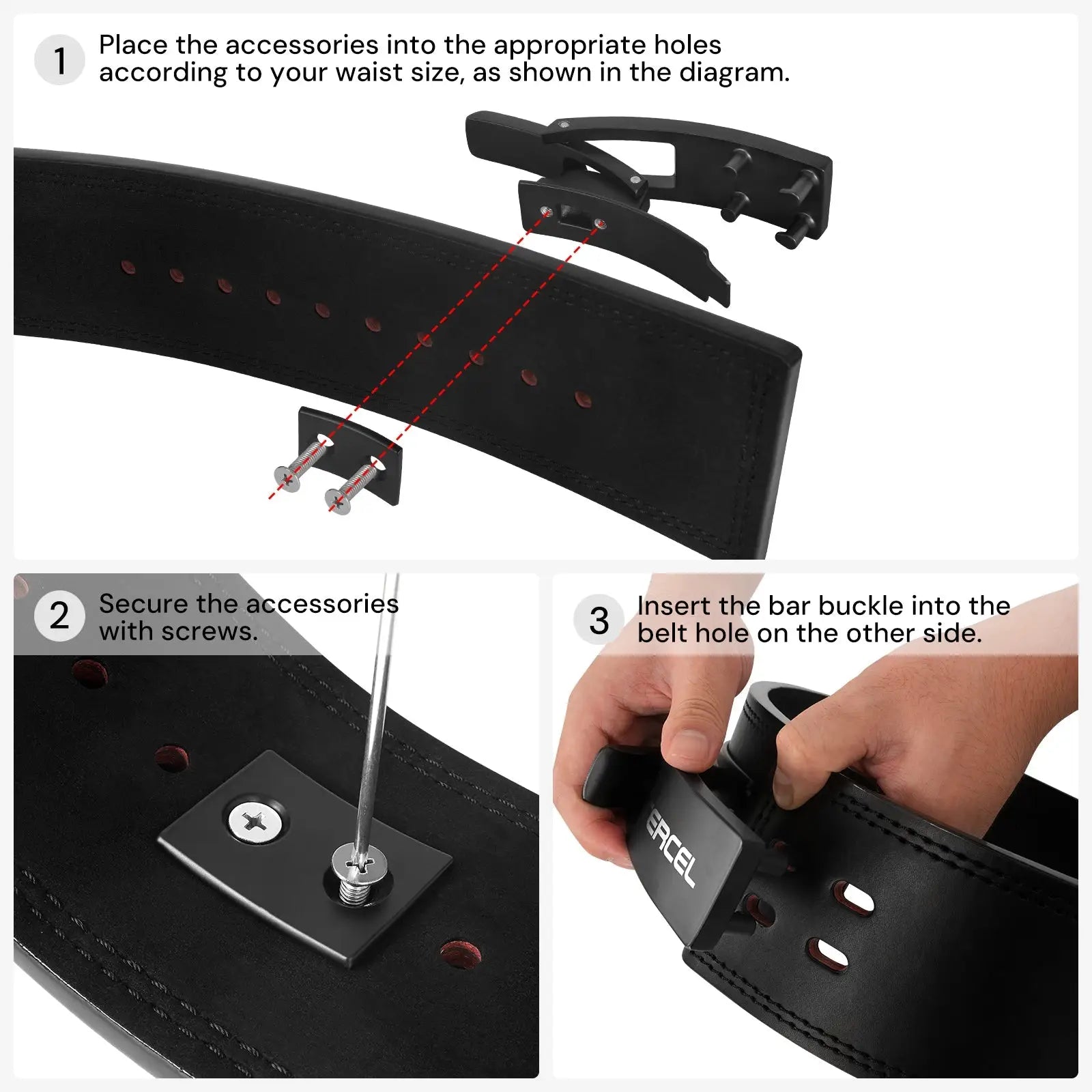 Atercel EWT05 Weight Lifting Lever Belt - Black