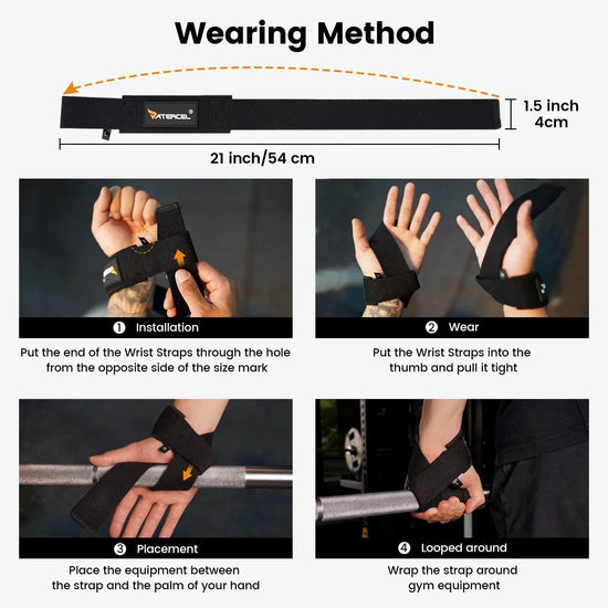 Atercel JWS01 Lifting Straps - Black