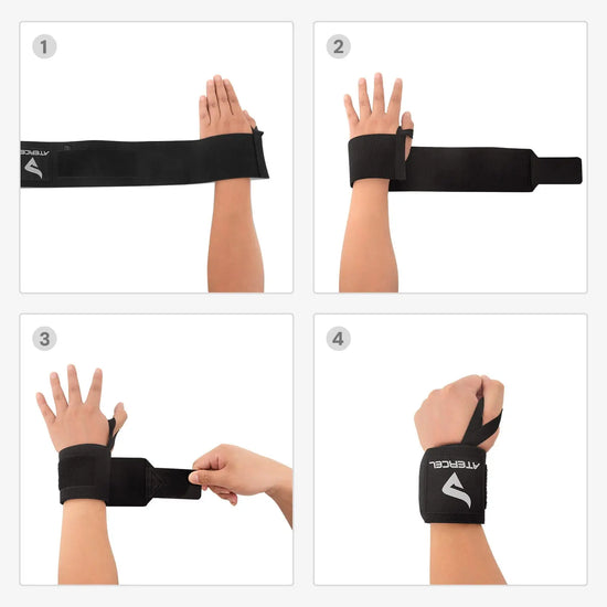 Atercel JWS03 Wrist Wraps - Black