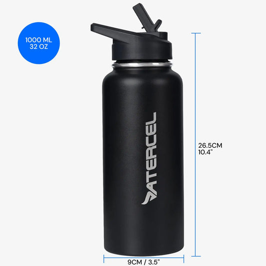 Atercel TSB02 Insulated Water Bottle - Black