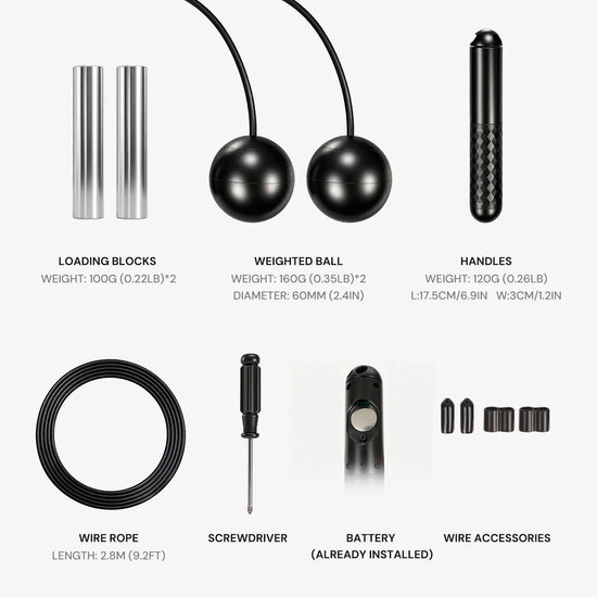 Atercel TSR01B Skipping Ropes - Black