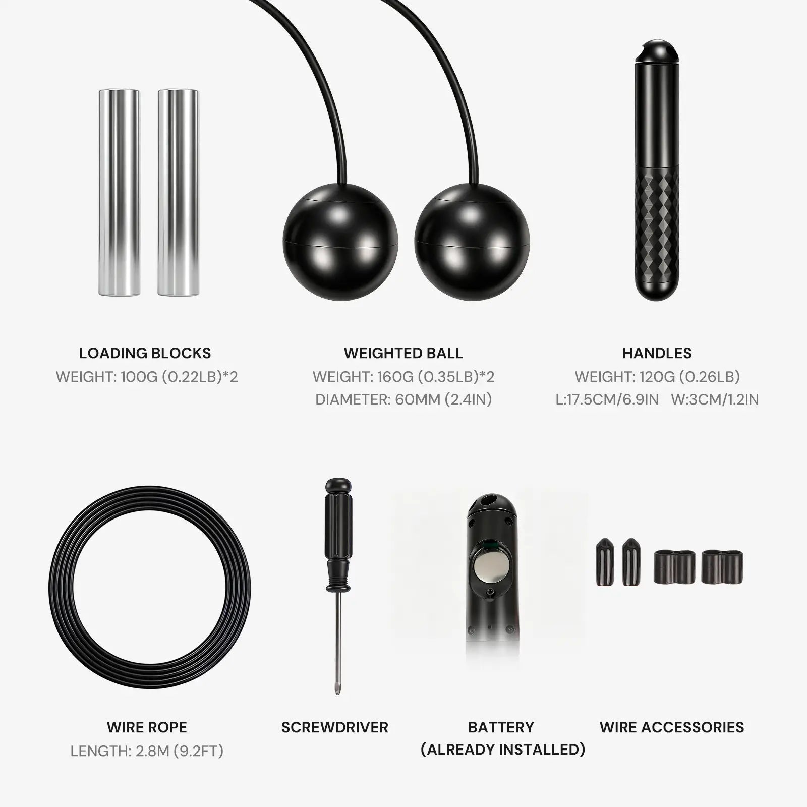 Atercel TSR01B Skipping Ropes - Black