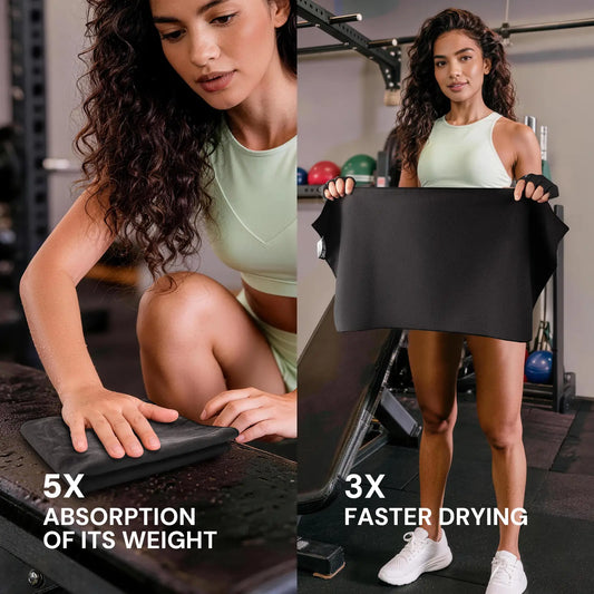 Atercel TST01B Quick-Dry Workout Towels - Black