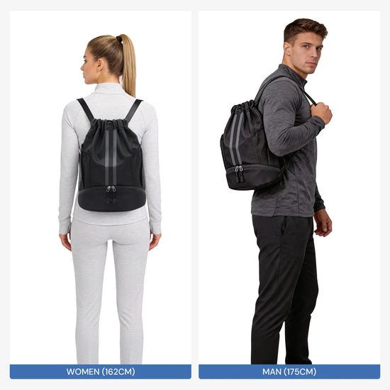 Atercel Drawstring Backpack - Black